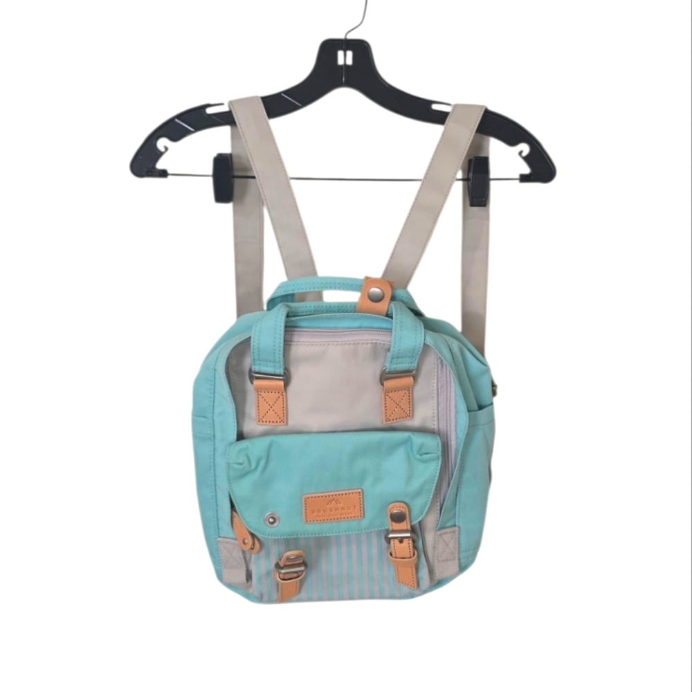 Doughnut Macaroon Mini Backpack Gray Teal‎ NWT
